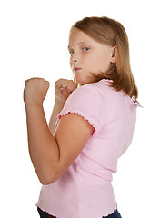 Image showing young girl fighting