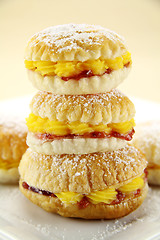 Image showing Custard Cake Stack