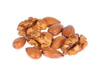 Image showing almond and walnuts