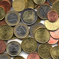 Image showing Euro coins background