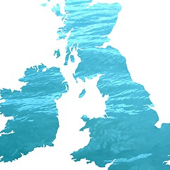 Image showing UK map with water