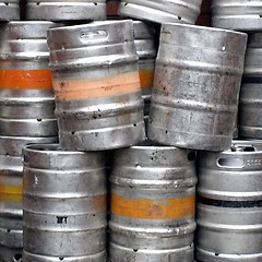 Image showing Beer kegs