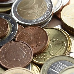 Image showing Euro coins background