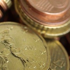 Image showing Euro coins background