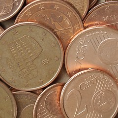 Image showing Euro coins background