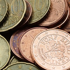 Image showing Euro coins background