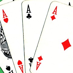 Image showing Poker of aces cards