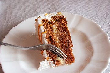 Image showing orange cake on a plate