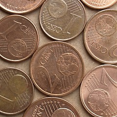 Image showing Euro coins background