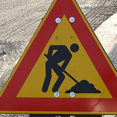 Image showing Road works sign