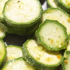 Image showing Courgettes zucchini