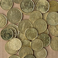 Image showing Euro coins background