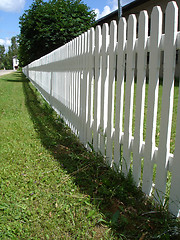 Image showing white fence