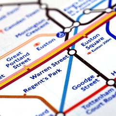 Image showing Tube map of London underground