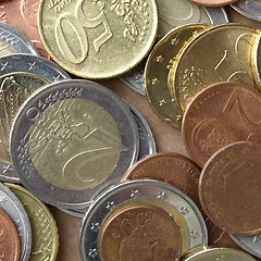 Image showing Euro coins background