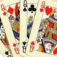 Image showing Poker of queens cards