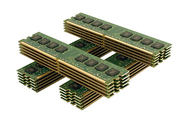 Image showing 4 column of computer memory modules 3