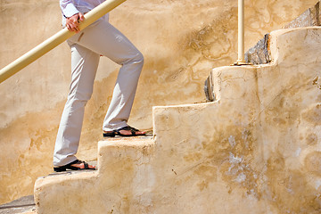 Image showing Up the stairs