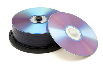 Image showing Stack of dvds