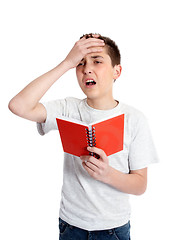 Image showing Boy or student - stress, error, blunder