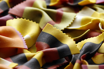 Image showing Close-up of colorful pasta