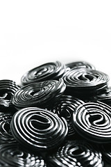 Image showing licorice candy wheels