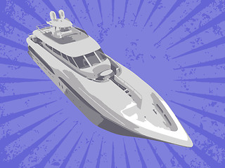 Image showing Vector yacht