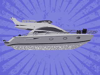 Image showing Vector yacht