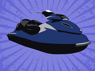 Image showing Vector jetski