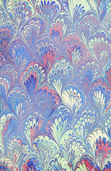 Image showing Real marbled paper