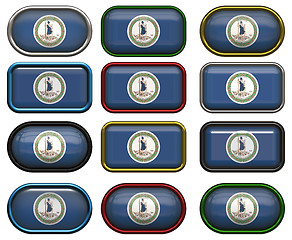 Image showing 12 buttons of the Flag of Virginia