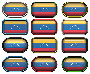 Image showing 12 buttons of the Flag of venezuela