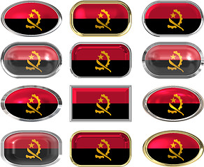 Image showing twelve buttons of the Flag of angola