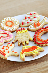 Image showing Plate of homemade cookies