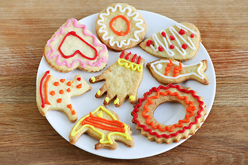 Image showing Plate of homemade cookies