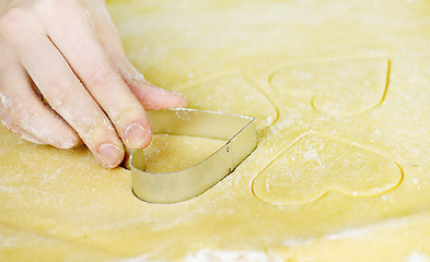 Image showing Making shortbread cookies