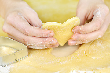 Image showing Making shortbread cookies