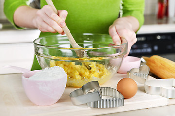 Image showing Baking cookies