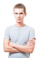 Image showing Confident serious young man