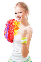 Image showing woman cheer leader of winning team