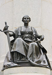 Image showing Sitting Justice with Sword.