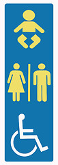 Image showing Restroom sign disabled