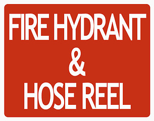 Image showing Fire hydrant sign