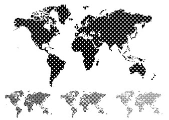 Image showing halftone world map