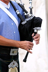 Image showing playing bagpipe