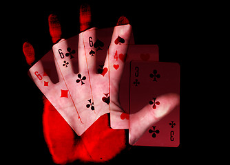 Image showing abstract scene game of poker