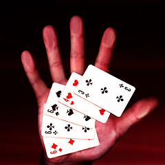 Image showing abstract scene game of poker