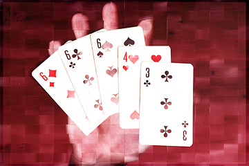 Image showing abstract scene game of poker