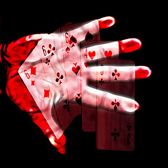 Image showing abstract scene game of poker