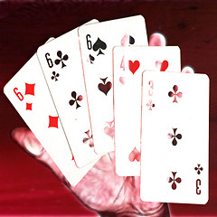 Image showing abstract scene game of poker